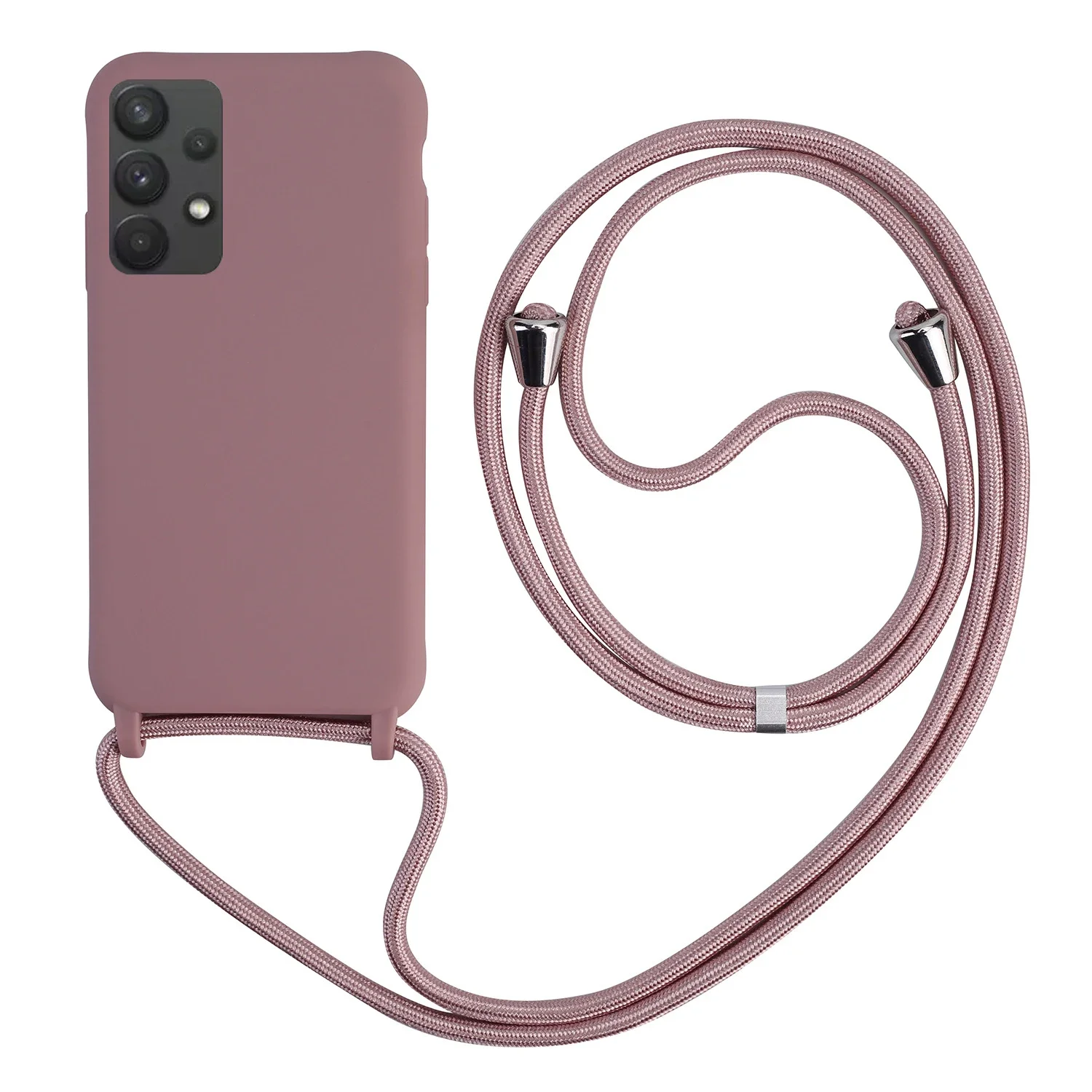 Strap Cord Silicone Phone Case For Samsung S22 S21 S23 S24 Ultra S20 FE S10 Plus Note 20 Plus Crossbody Necklace Lanyard Cover