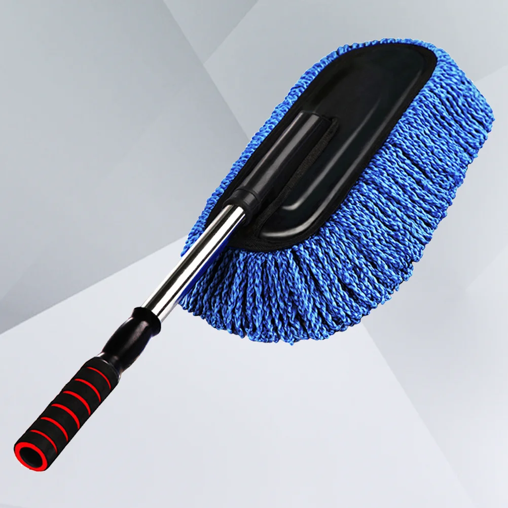 Super Car Cleaning Supplies Microfiber Duster Interior Cleaner with Long Retractable Handle to Trap Dust and for Car Bike RV Boa