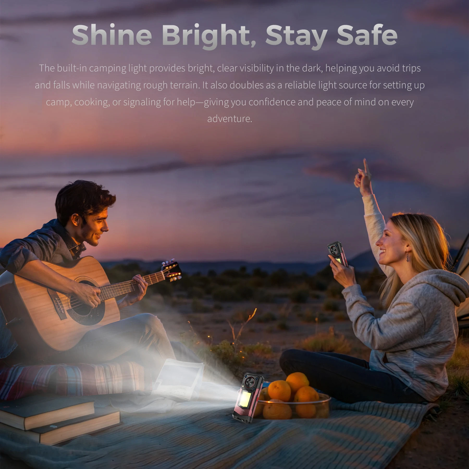 World premier Oukitel WP53 Rugged Phone 6.52" HD Camping Light Telephone Portable 24G(8+16)+128GB 11000mAh Smartphone Android 15