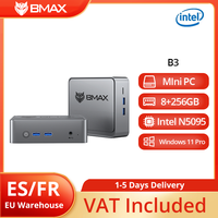 BMAX B3 Mini PC Windows 11 Pro Intel N5095 8GB RAM DDR4 256GB SSD Intel 11th Gen UHD Graphics 1000Mbps Ethernet