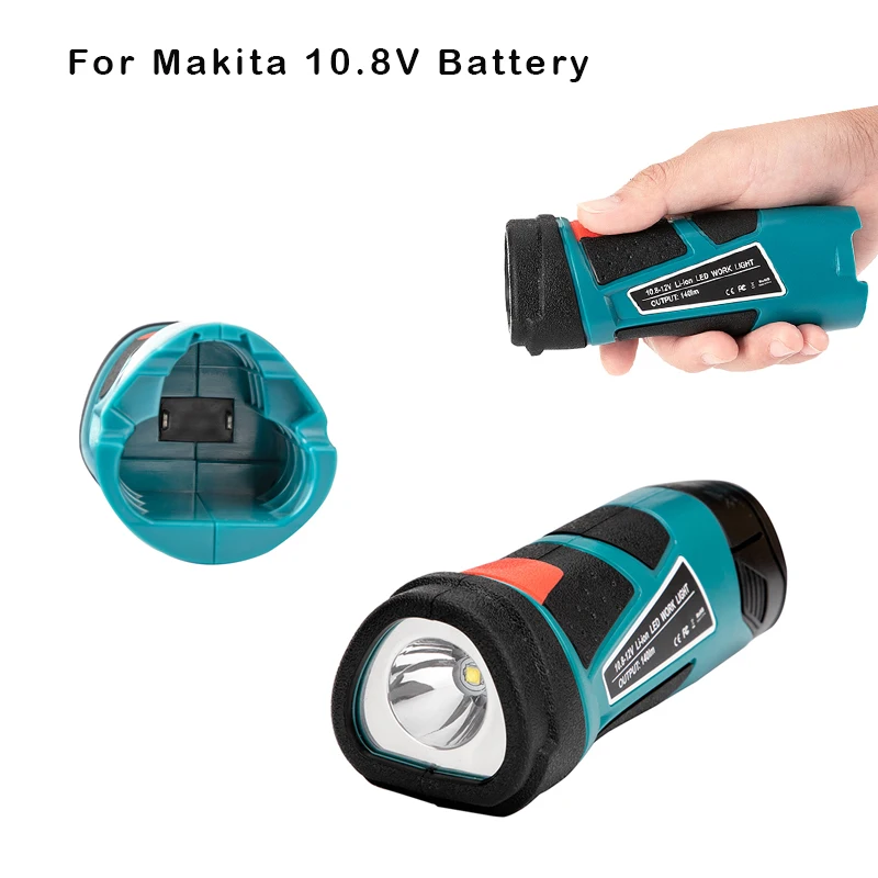 マキタ用バッテリーパック,10.8V,140lm,3W,bl1013/1012/1014,MAKitaランプ用