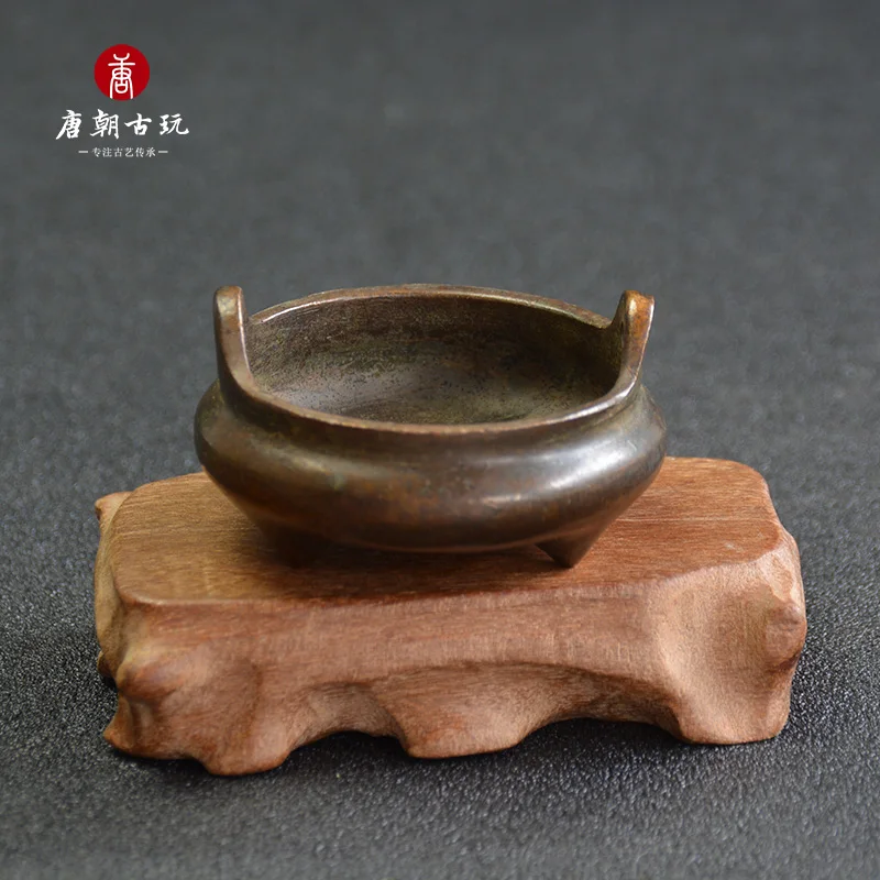 

Collectible Handwork Carving Exquisite Bronze Small Incense Burner Censer Ornaments Decoration