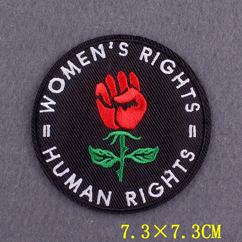 Feminism Patches On Clothes DIY Letter Badges Clothing Thermoadhesive Patches Stripes Embroidered Patch For Clothing Stickers