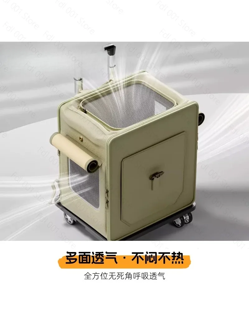 Cat Bag Trolley Case Large Capacity Multi-cat Portable Go Out Pet Dog Backpack Maine Double Shoulder Cat Suitcase