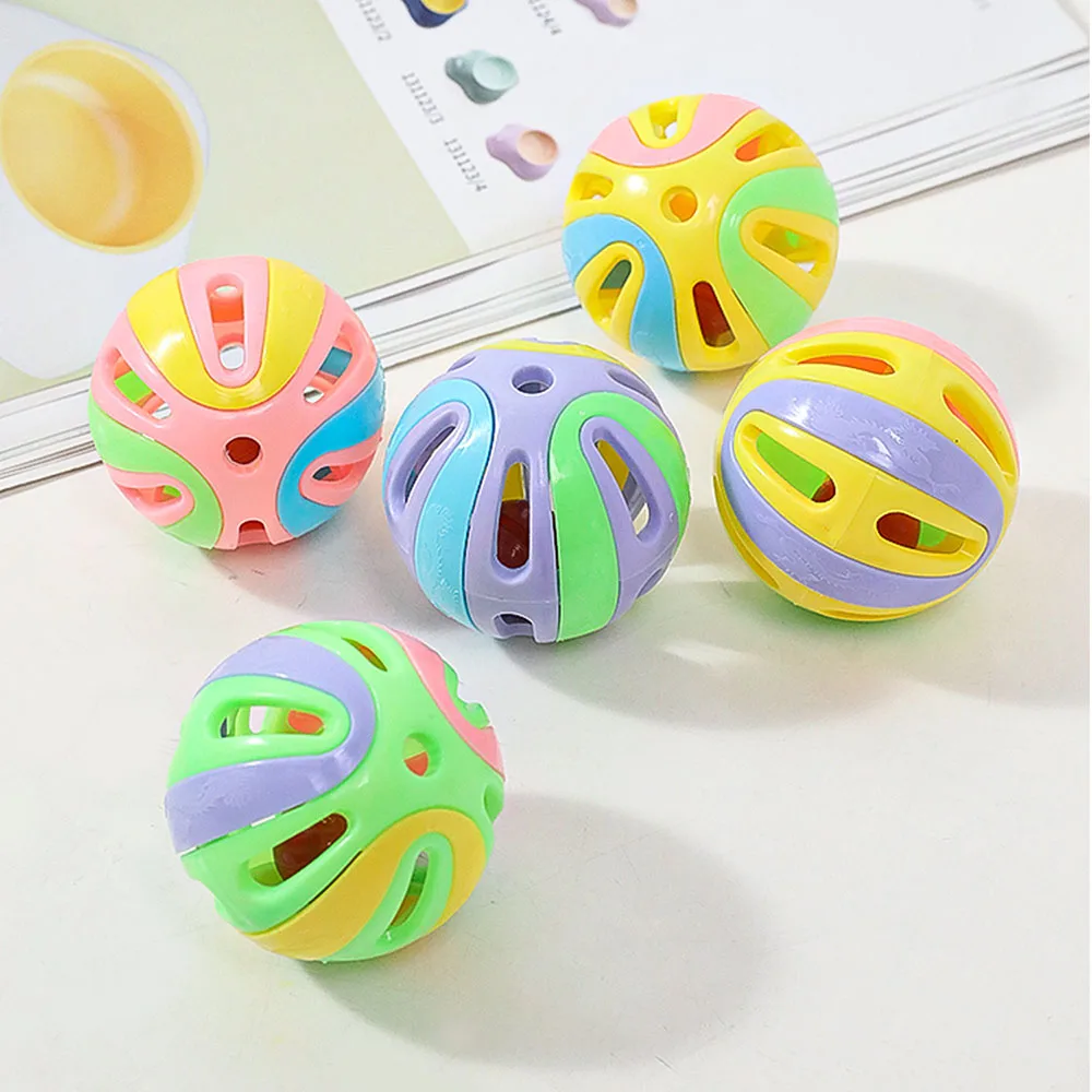Großer bunter Glockenball – Katzenspielzeug zum Selbstspielen, interaktives Haustierspielzeug mit Jingly-Glocken, perfekt für Kätzchen
