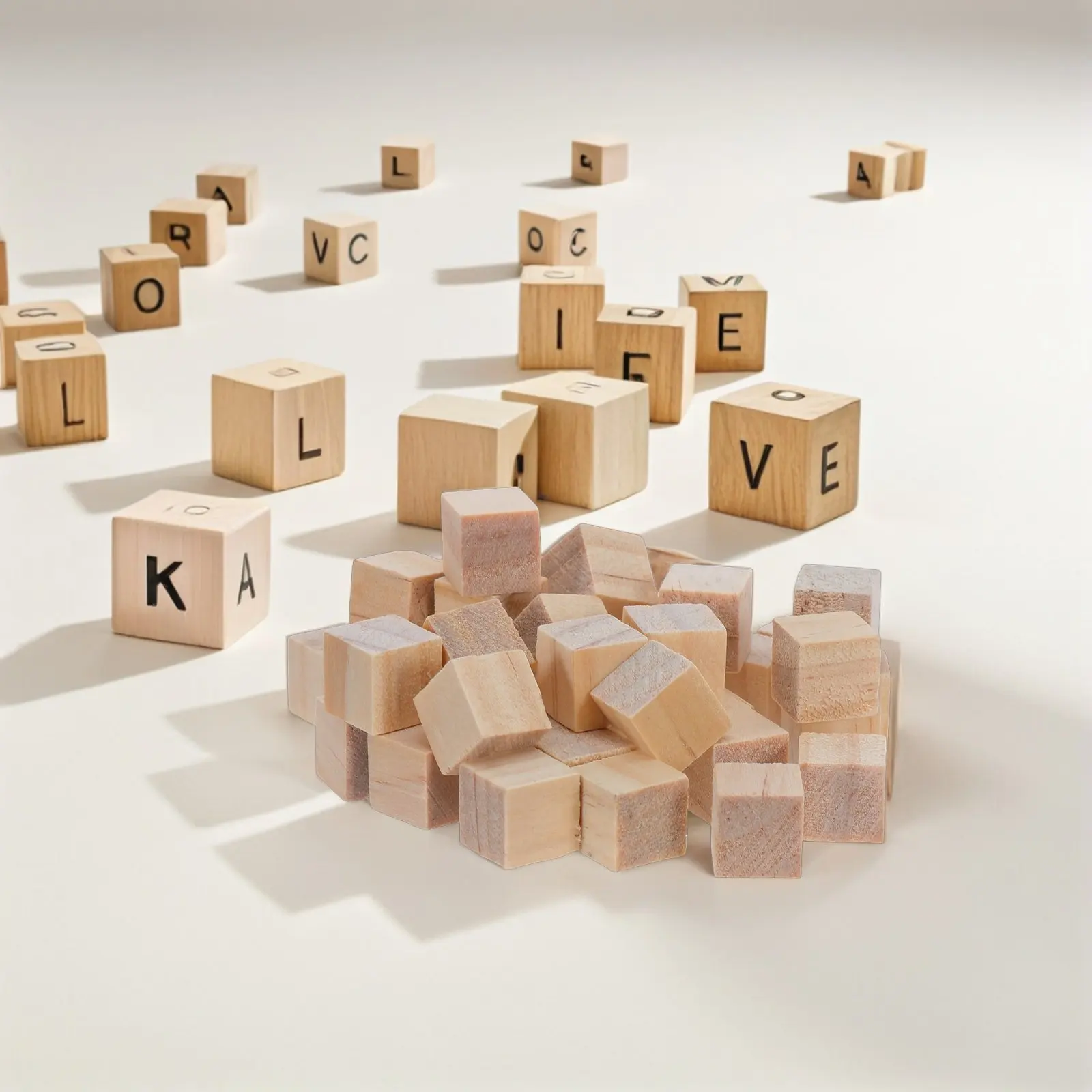 240 قطعة من المكعبات الخشبية للأطفال، مكعبات مربعة غير مصقولة من خشب الصنوبر الطبيعي، للحرف اليدوية والرسم والتكديس ومستلزمات الديكور في الفصول الدراسية