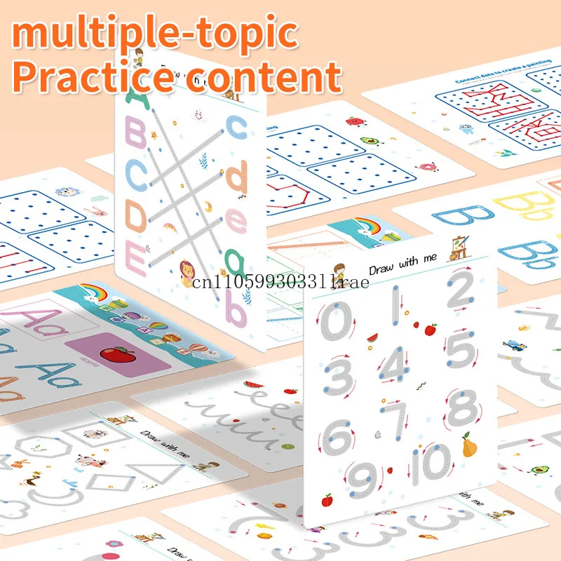 

Обучение с управлением ручкой: базовый для начинающих для дошкольного образования, практики слов, стираемый и многоразовый.