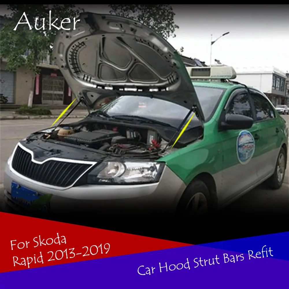 For Skoda Rapid 2014-2019 Car-Styling Refit Bonnet Hood Gas Shock Lift Strut Bars Support Rod Accessories