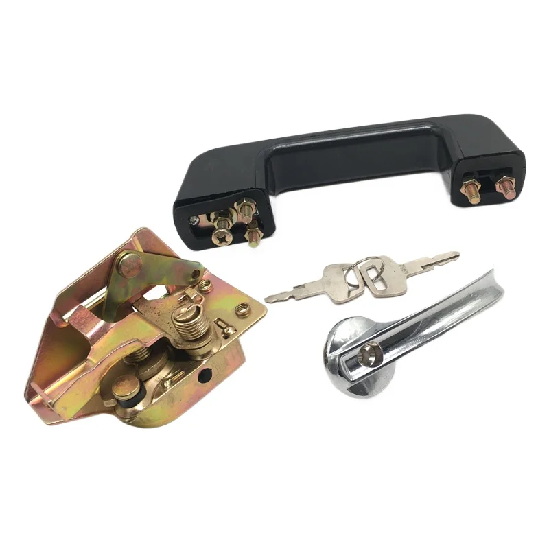 

For Excavator Hyundai R130-5 200 210 220 260 300-5 Cab Door Lock Assembly Handle Lock Block Cylinder Key excavator Spare