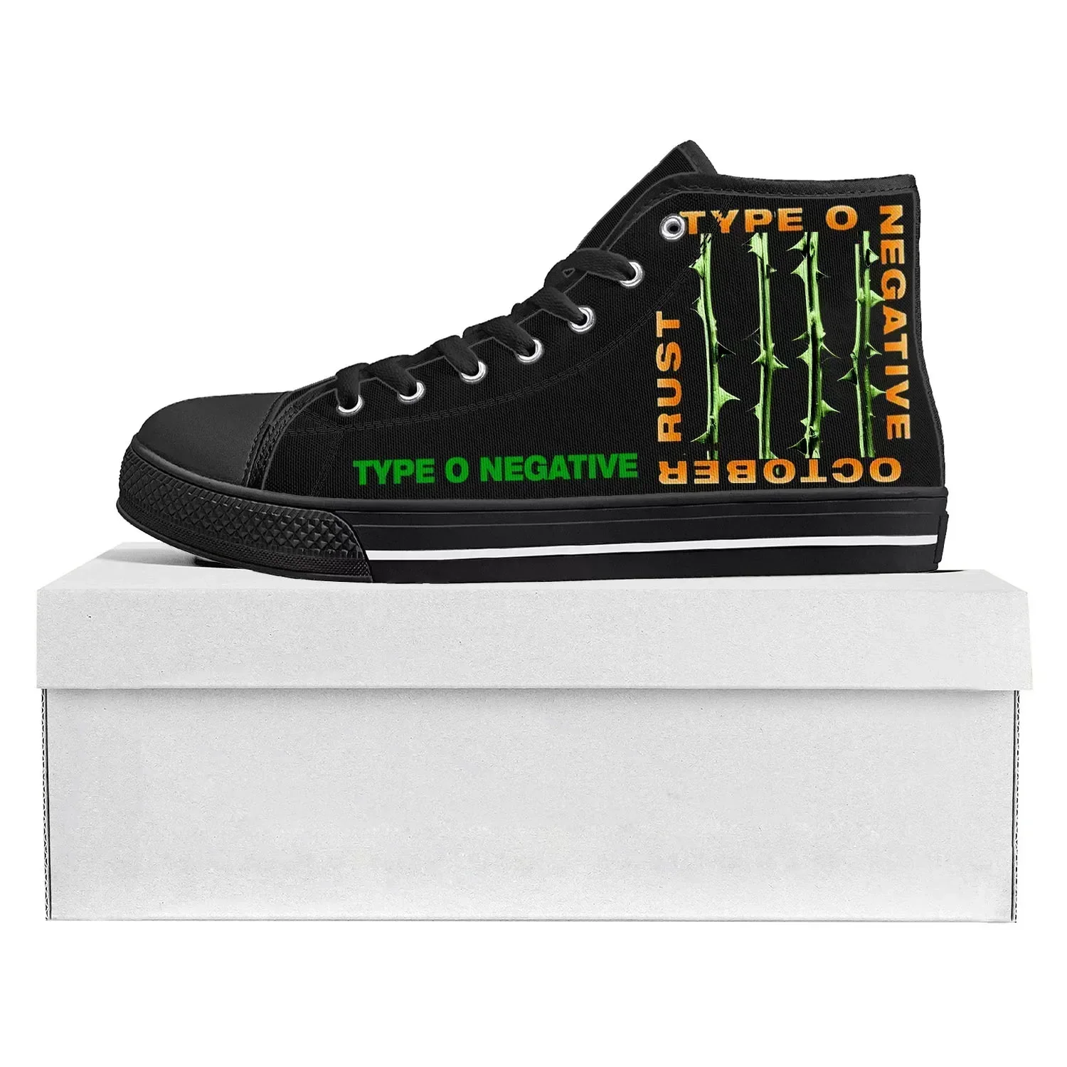 

Type O Negative Metal Rock Band High Top High Quality Sneakers Mens Womens Teenager Canvas Sneaker Couple Shoe Custom Shoe Black
