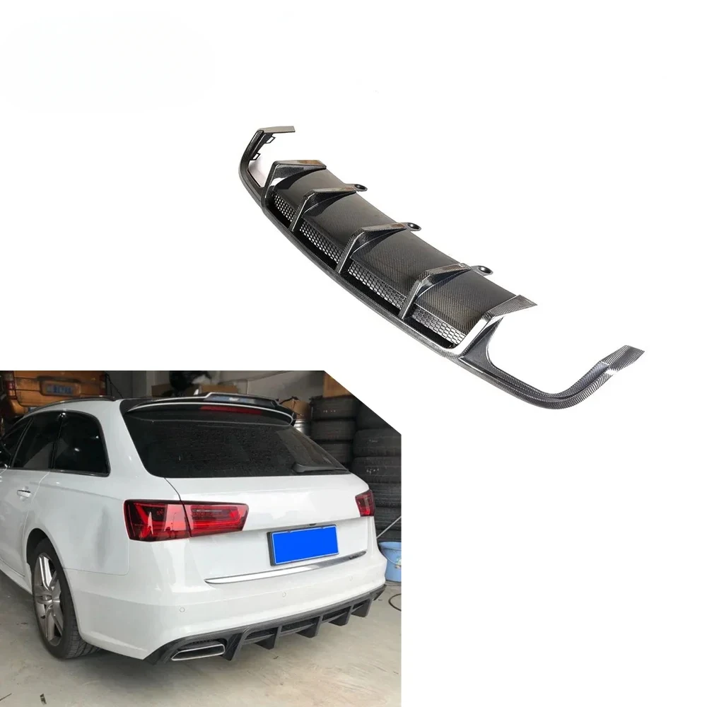 

Car Rear Lip Diffuser For Audi A6 Sline S6 2015-2018 A Style A6 Carbon Fiber