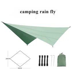 Ultralight Waterproof Tent Tarp Outdoor Camping Beach Sun Shelter Hammock Rain Awning Black Green Blue Anti-UV Garden Canopy