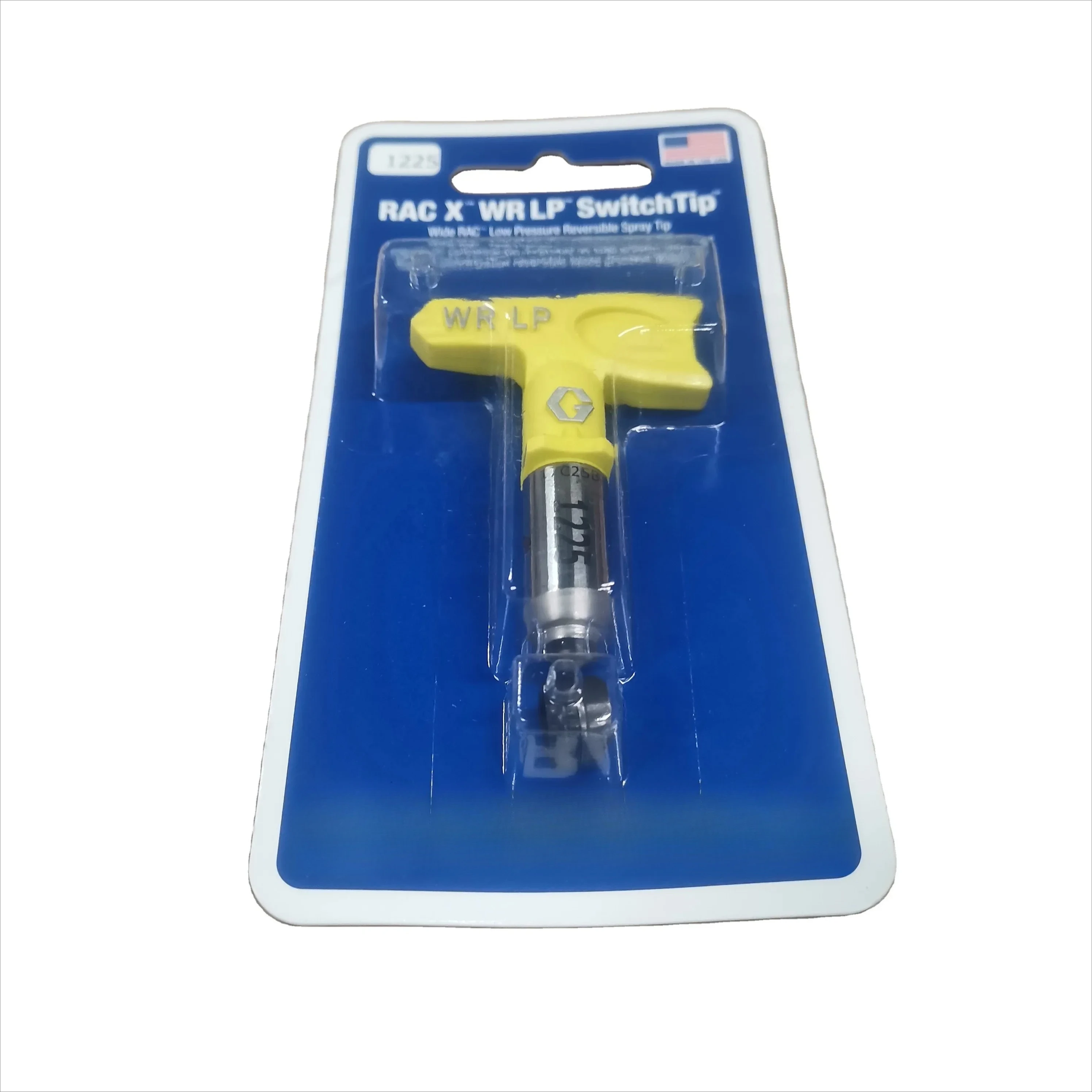 New Yellow WRLP1225 Stainless Steel Wide Airless Spray Tip Reversible LP with Fine Finish for DIY Low Pressure Spraying