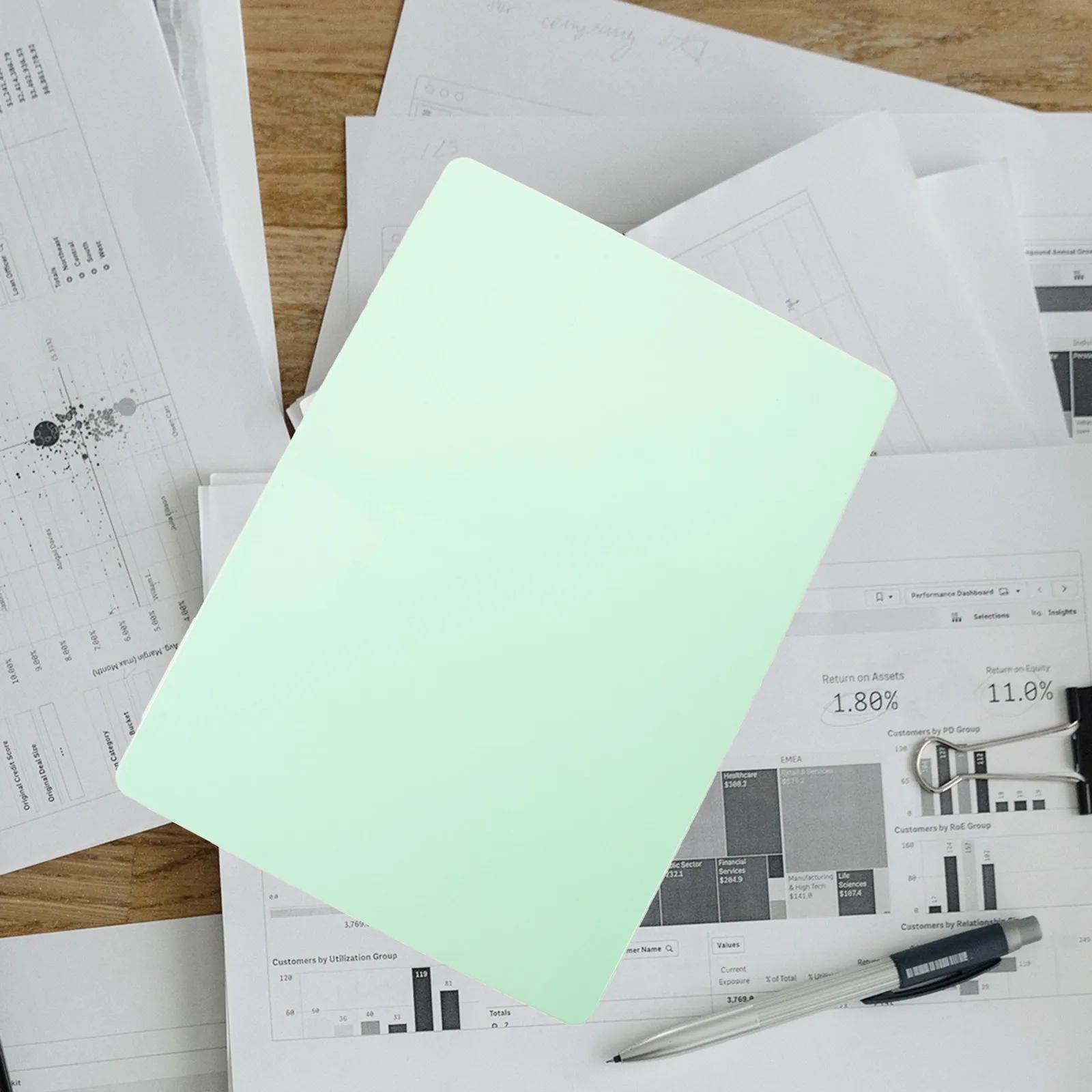 

Plastic File Storage Box Sturdy Business Card Organizer Certificate Case Portable Travel Storage Box Document and Card Keeper