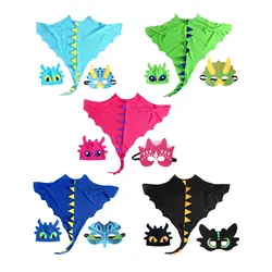 Halloween Children Dragon Costume Cloak with Hat Cosplay Cloak for Birthday Party Boys Girls Child Halloween Fancy Animal clotin