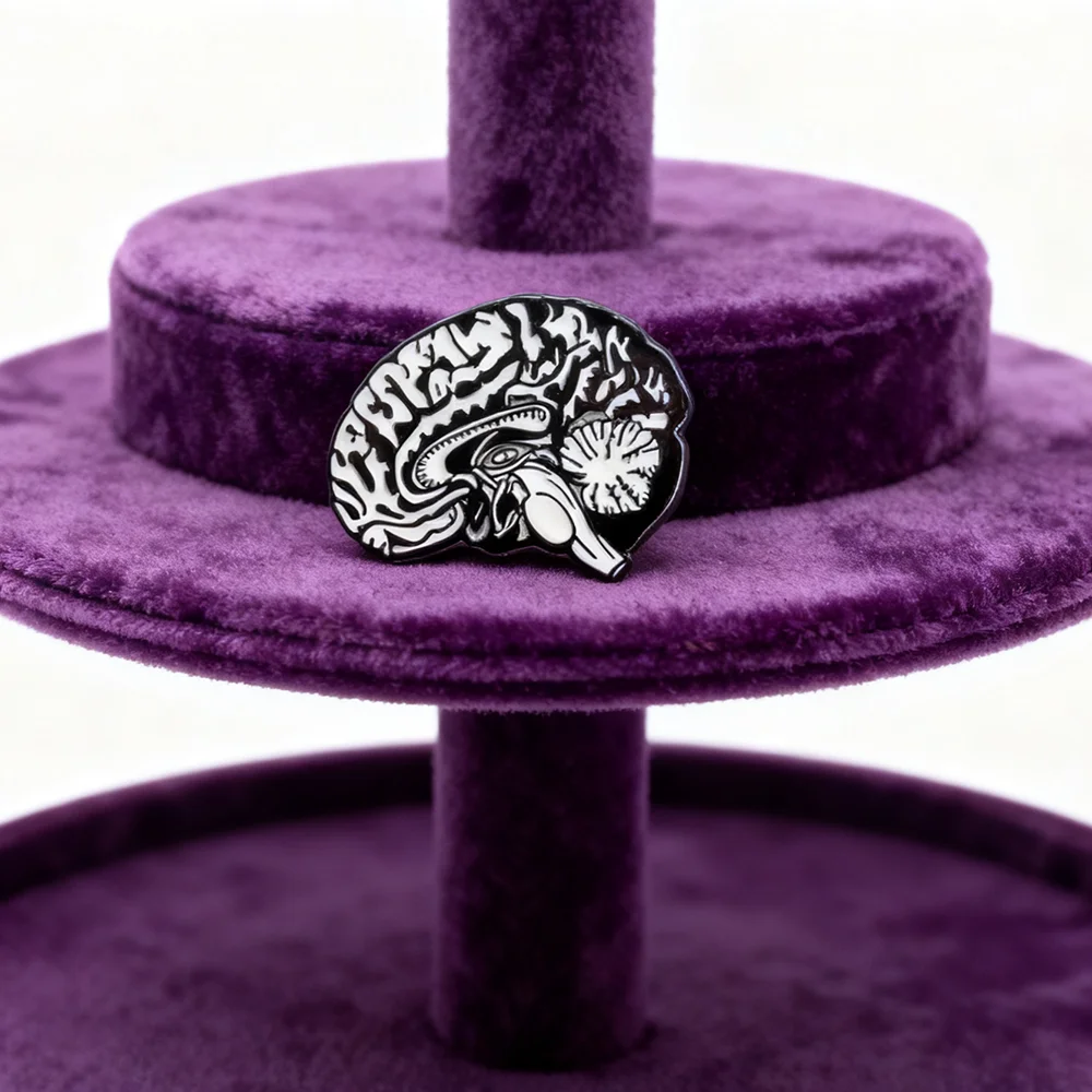 Excellent Brain Enamel Brooch Pin Neurology Anatomy Medical Biology Badge for Neuroscientists Brain Doctor Nurse Jewelry Gifts