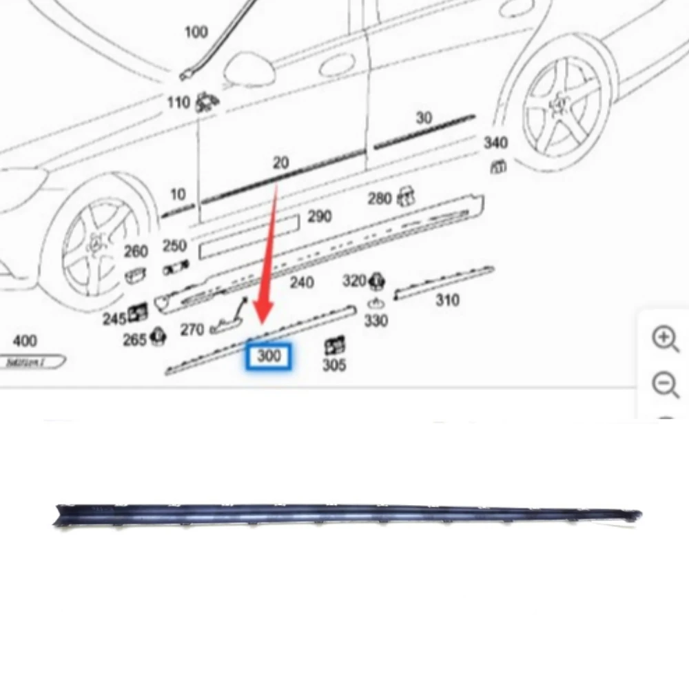 

Накладка на юбку передней и задней двери A2226948582 A2226948682 для Mercedes Benz S-Class W222 S350