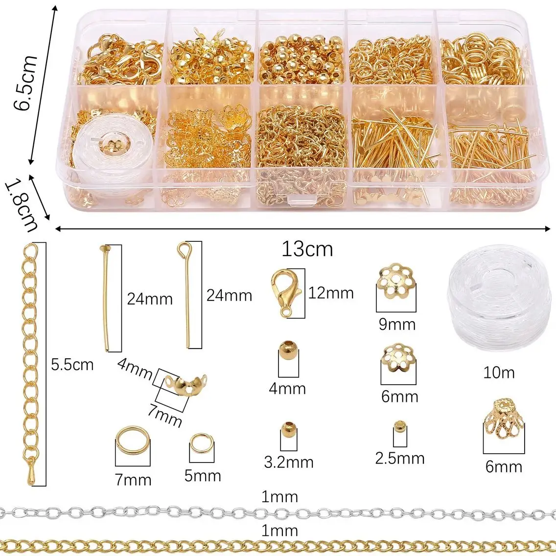 1Set/Bag Jewelry Making Starter Kit Earrings Necklace Findings DIY Beads Jewelry AccessoriesSuitable For Adults And Beginners image 2