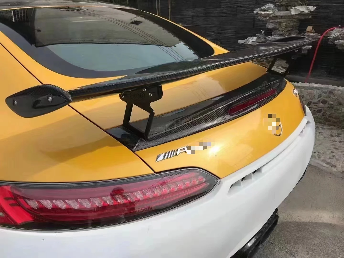 For   AMG Gt Gtc Gtr Upgraded Carbon Fiber Body Kit Pro Style Tail Wing