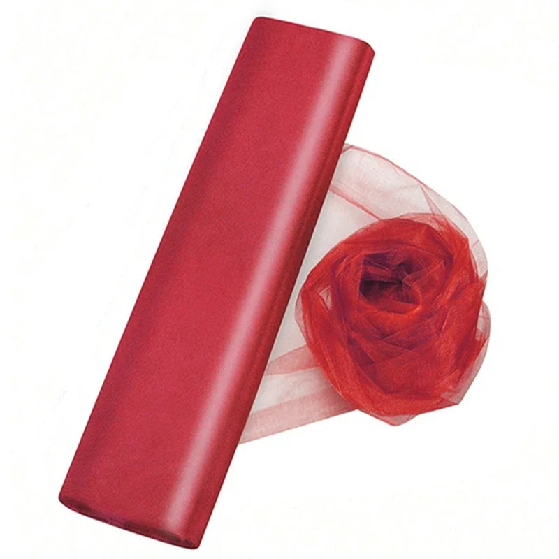 5/10M Organza Tule Stof Kristal Organza Roll, Pure Glanzende Stof Voor Bruiloftsfeest Decor Cadeauverpakking Diy Ambachten