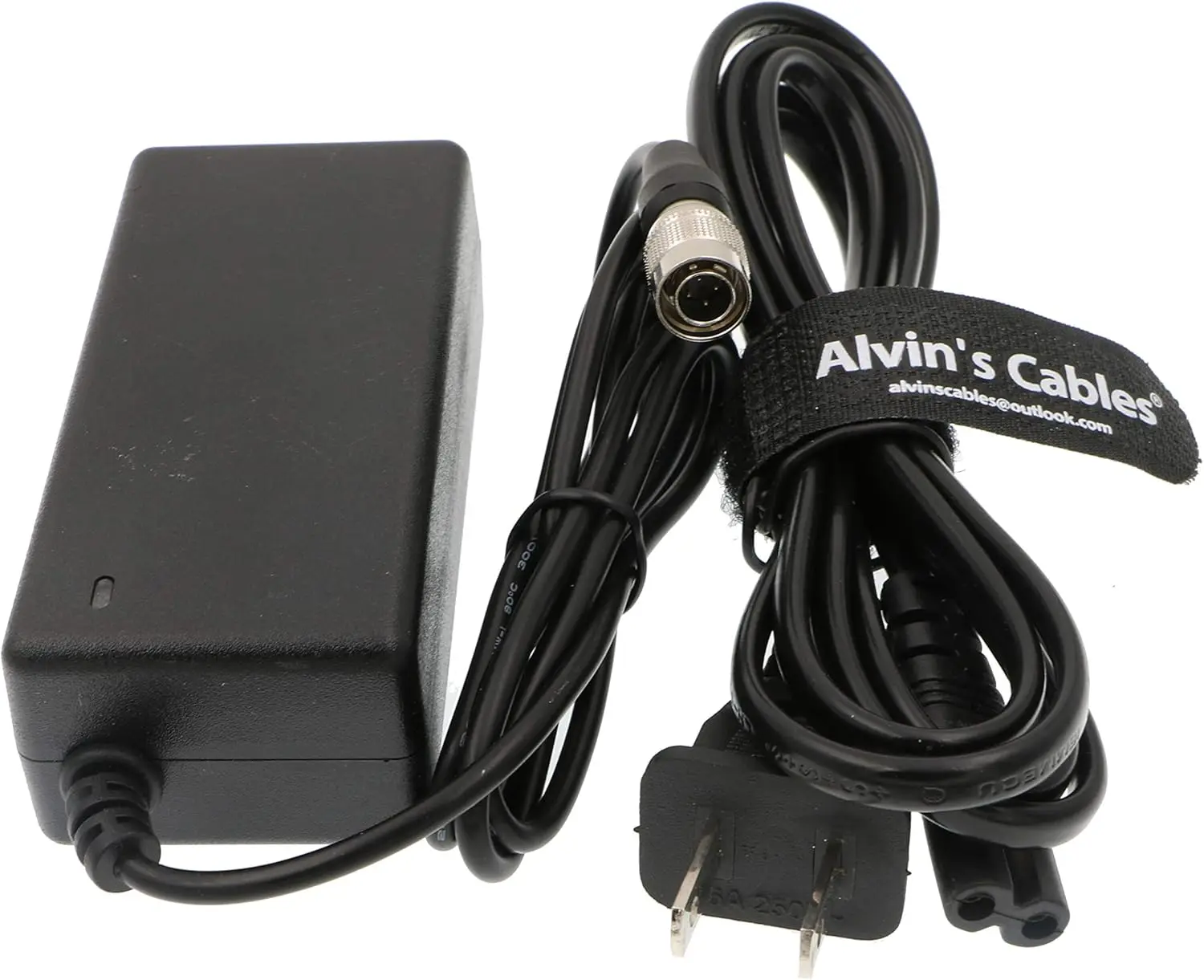 Alvin's Cables AC to 4 Pin Hirose Male 12V 2A Power Adapter For SOUND DEVICES ZAXCOM SONY