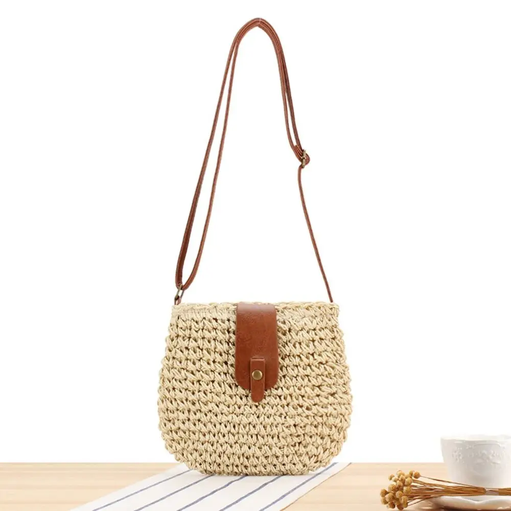 Casual Woven Straw Beach Bags Women Handbags Summer Straw Shoulder Crossbody Bag