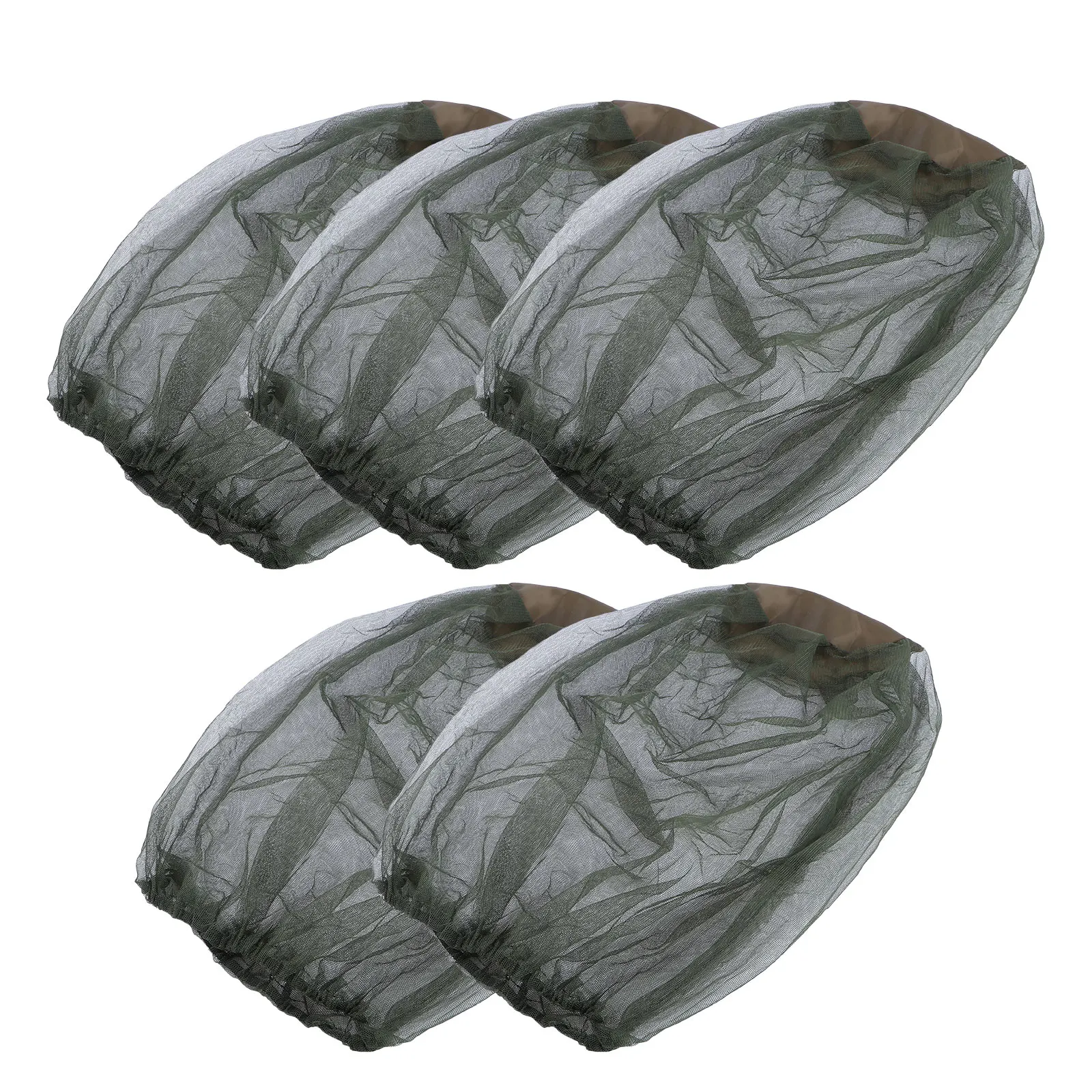

5 pcs Mosquito Head Net Insect Hat Elastic Neck Bee Feeding Fishing Hunting Hiking Walking Anti Mosquito Mesh Net