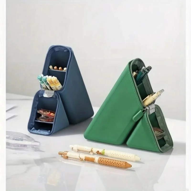 Stylish Silicone Pen Holder-Foldable Desktop Organizer for Office & Study Multi-Purpose Stationery Cup Perfect Gift for Students