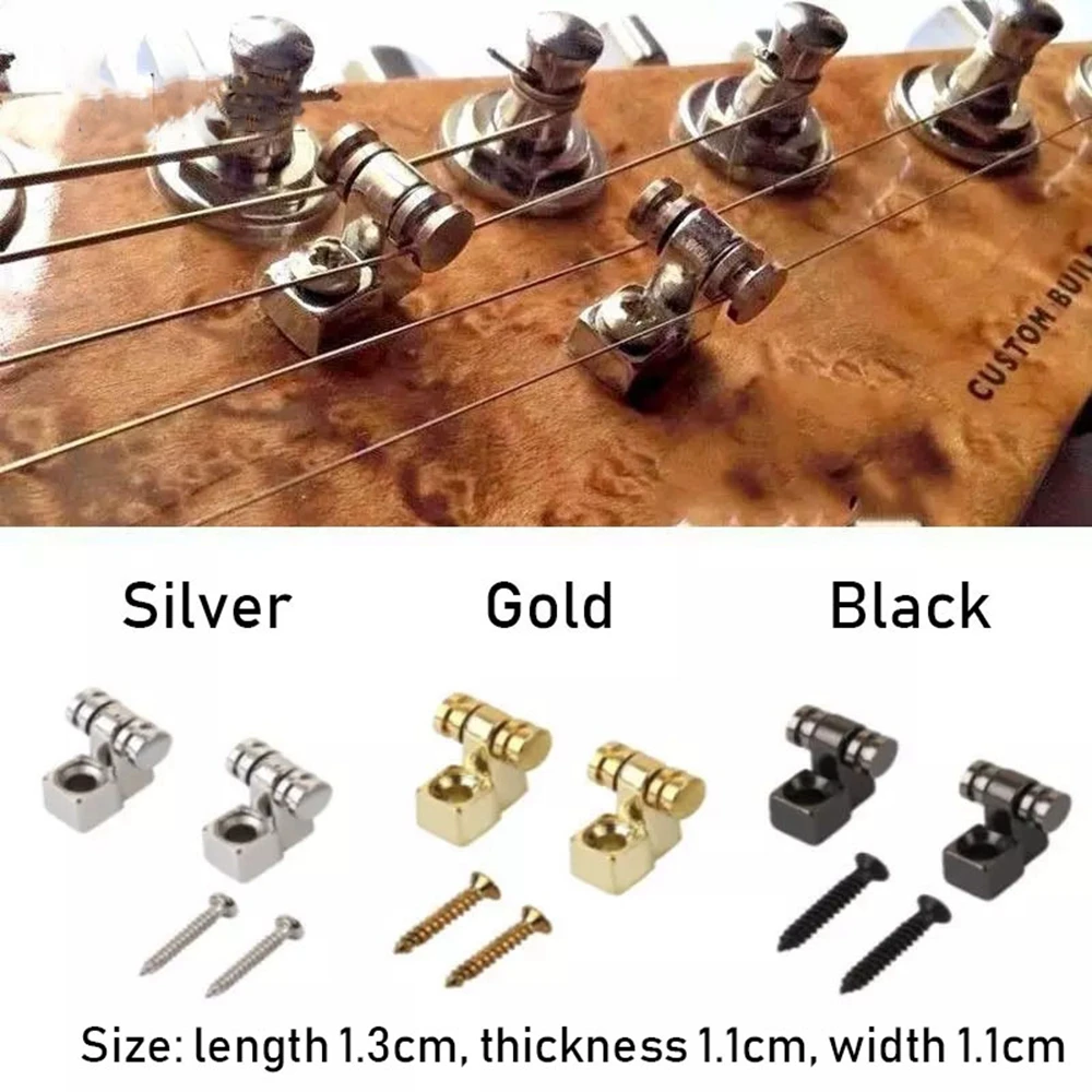 Electric Guitar Chrome Roller String Trees Retainer Mounting Tree Guide Silver Black Gold 3 Colors