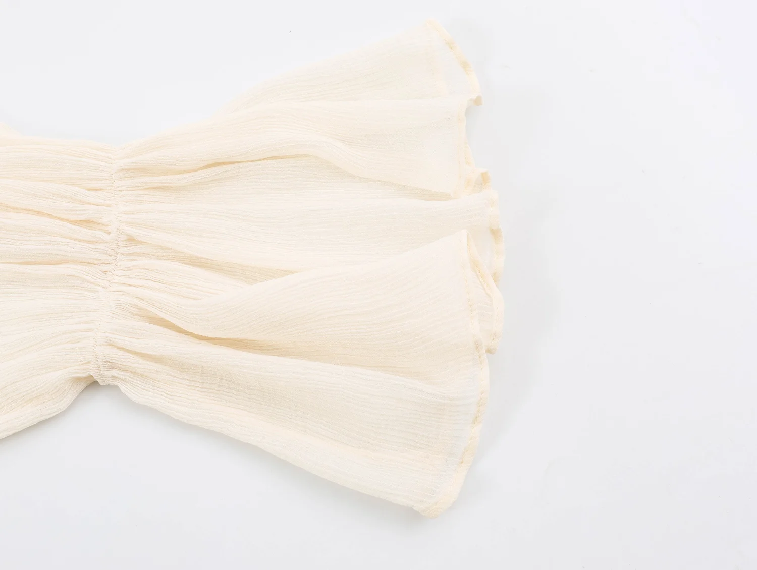 TFAFXY Elegante Schicke Damenbluse mit Seilknotenverschluss, Glockenärmeln und Rüschen, Modische Frühjahr-Sommer 2026 Casual Blusen – Detail 9