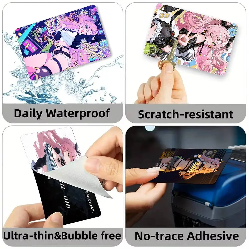 Zenless Zone Zero Nicole Demara Credit Card HD Stickers Small Chip Waterproof Sticker Game Card Decal Gift