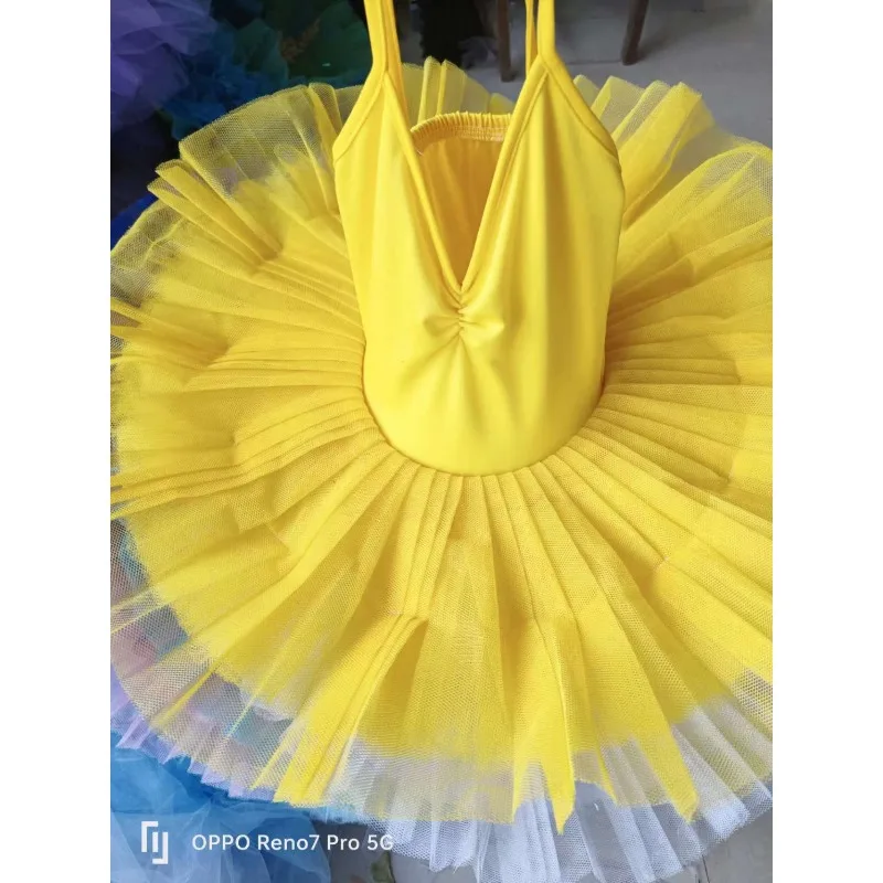 Children's Dance Practice Soft  Performance Costume Half-body  Webbing Edge Mesh