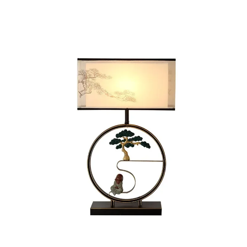 

desk lamp, bedroom bedside lamp, retro nostalgia, Chinese style living room sofa corner, study tea room, vertical lamps