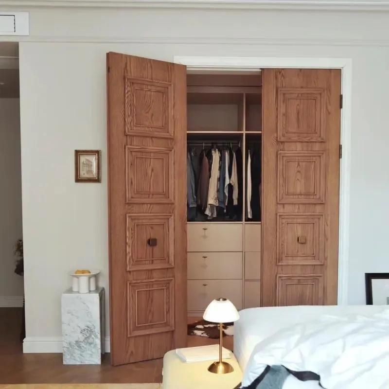 for French white oak wardrobe door, sliding modern wooden door design, wardrobe sliding door, laundry pocket door