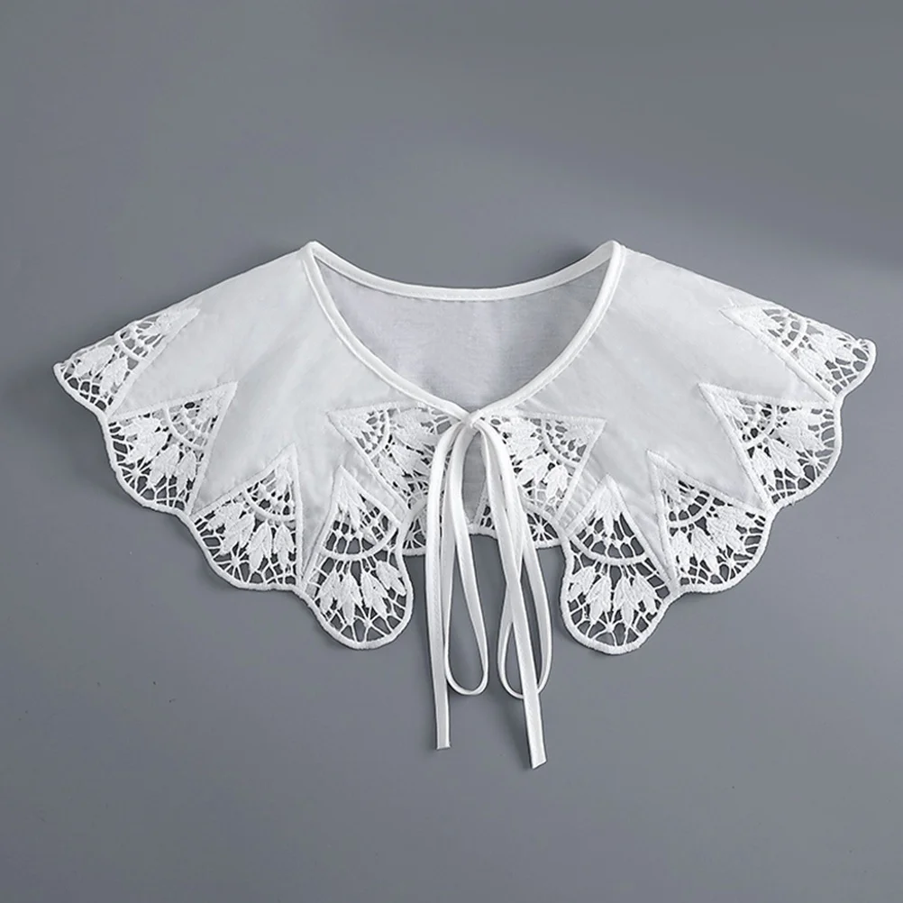 شال للحماية من الشمس من الشيفون بياقة مزيفة قابلة للفصل، بلوزة عصرية خفيفة الوزن قابلة للتنفس ومتعددة الاستخدامات #6