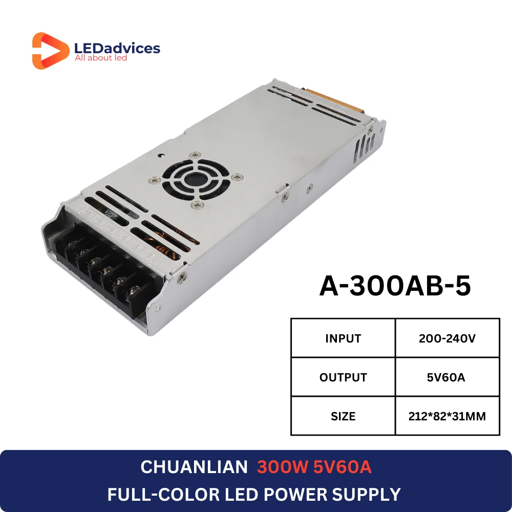 Best Price 300W 5V60A Chuanglian A-300AB-5 LED Screen Power Supply  Led Module Ultra slim LED Switch AC Power Supply