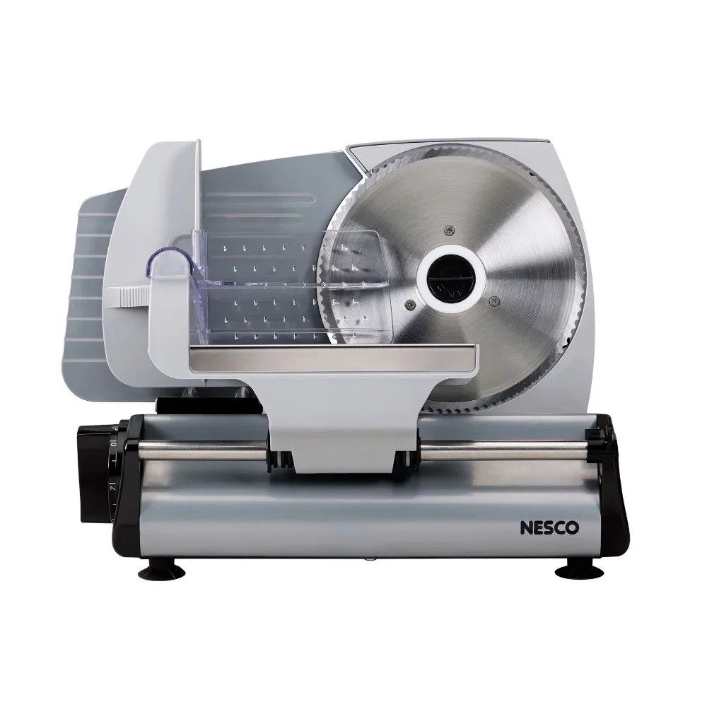 FS-200 Everyday Food Slicer, Gray Electric Vegetable Cutter  Meat Slicer Machine