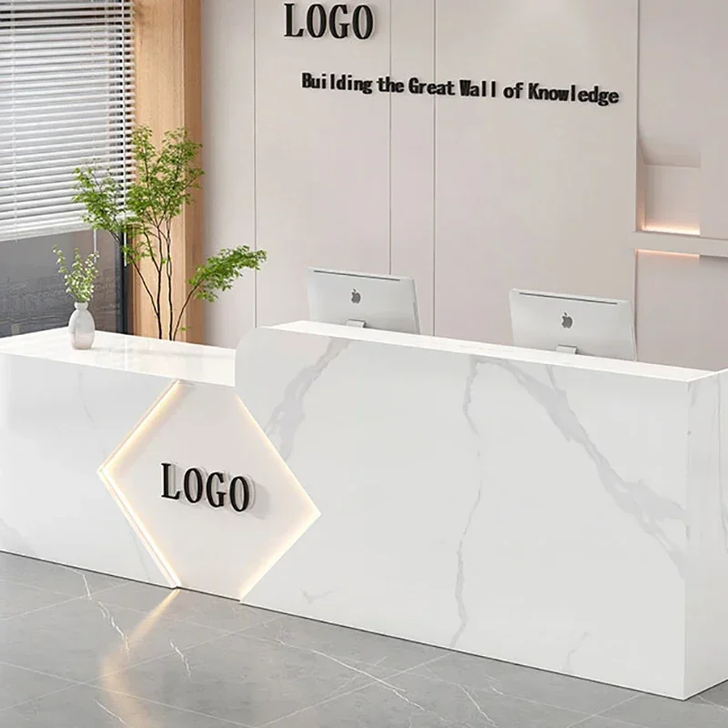 

Counter Glamour Salon Unique Bar Luxury Professional Classic Reception Desk Commercial Simple Mostrador Commercial Furniture