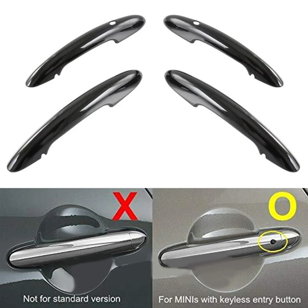 4pcs Car Door Handle Cover Trim With A Keyhole For MINI FOR Cooper Hatchback F55 F60 The 2nd Gen FOR MINI Countryman 2017 On