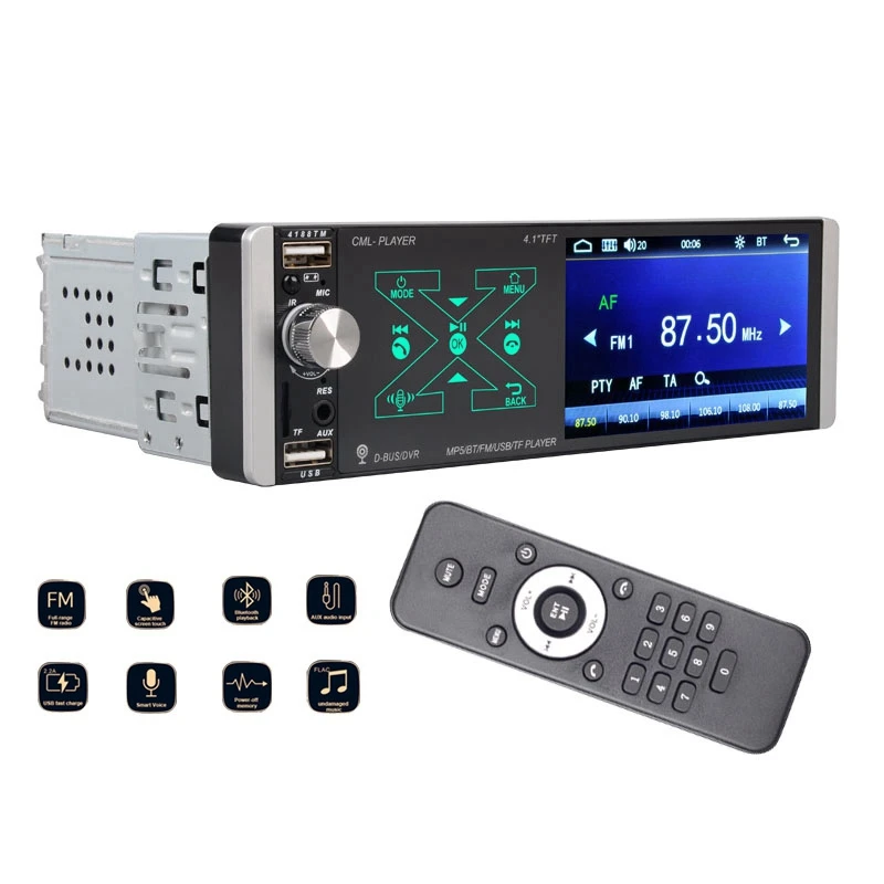 1 Din Car Radio Autoradio Stereo Audio RDS 4 Inch MP5 Video Player USB MP3 TF In-Dash Multimedia Player