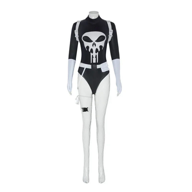 Costume cosplay per punizione cinematografica Set completo Tuta nera Abiti uniformi per donne Adulte Abiti da festa di carnevale di Halloween Gioco di ruolo
