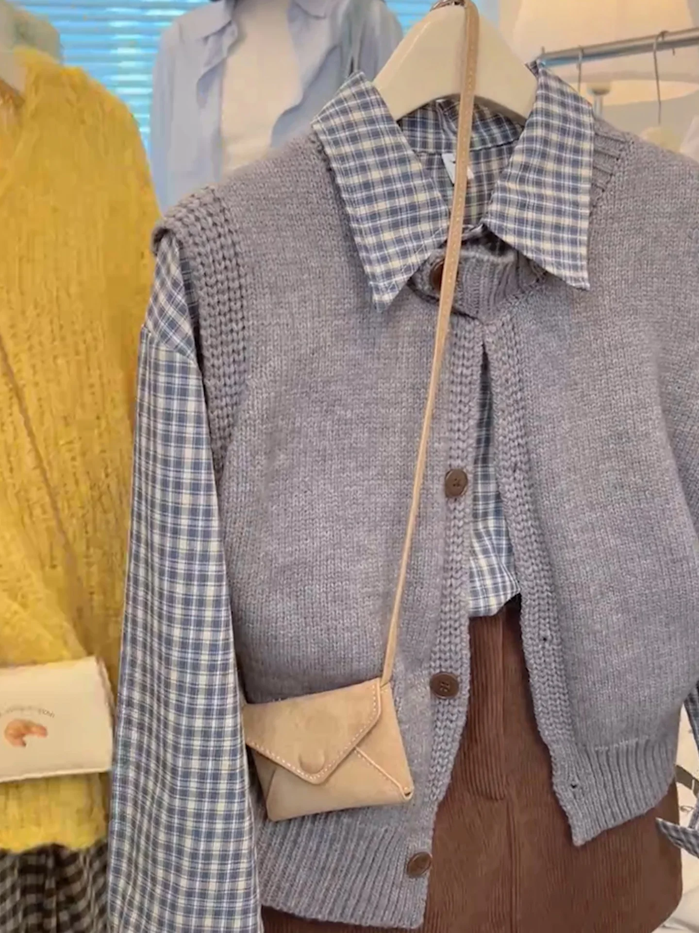 Koreanische Sle Single Button Svel Gestrickte Weste Einfache Design Faionable Layering frauen Weste Tank Top Kleine