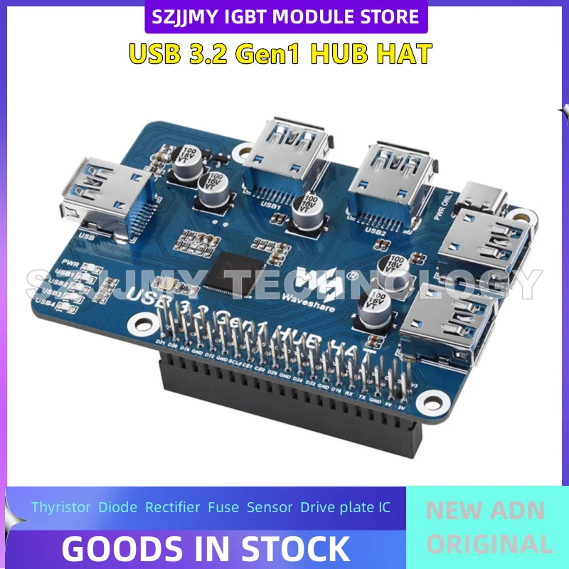NEW ORIGINAL IN STOCK  Raspberry Pi USB HUB splitter, hub expansion board, 4-port USB 3.2 Gen1 drive free