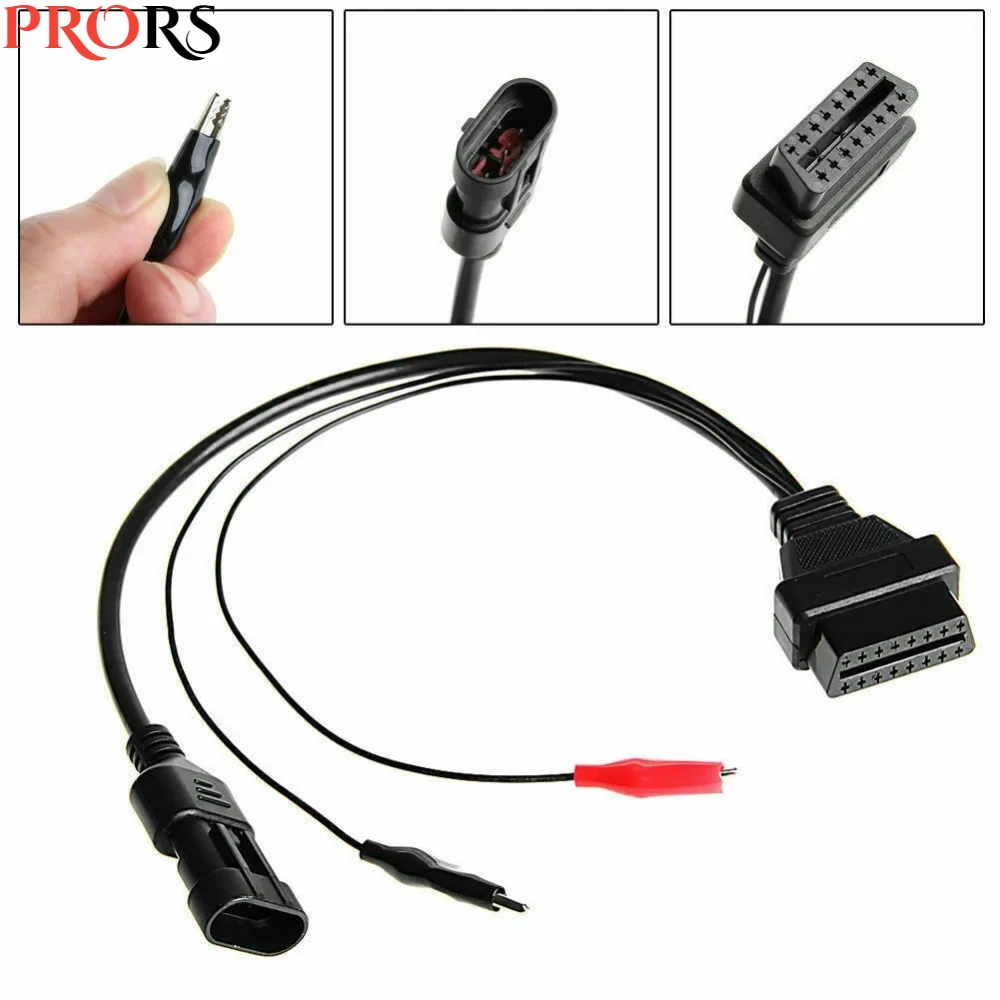 

Latest OBD2 Cable 3Pin To 16Pin for Fiat for Lancia for Alfa Remeo Plug Connector Adapter Car Extension Diagnostic Cables Line