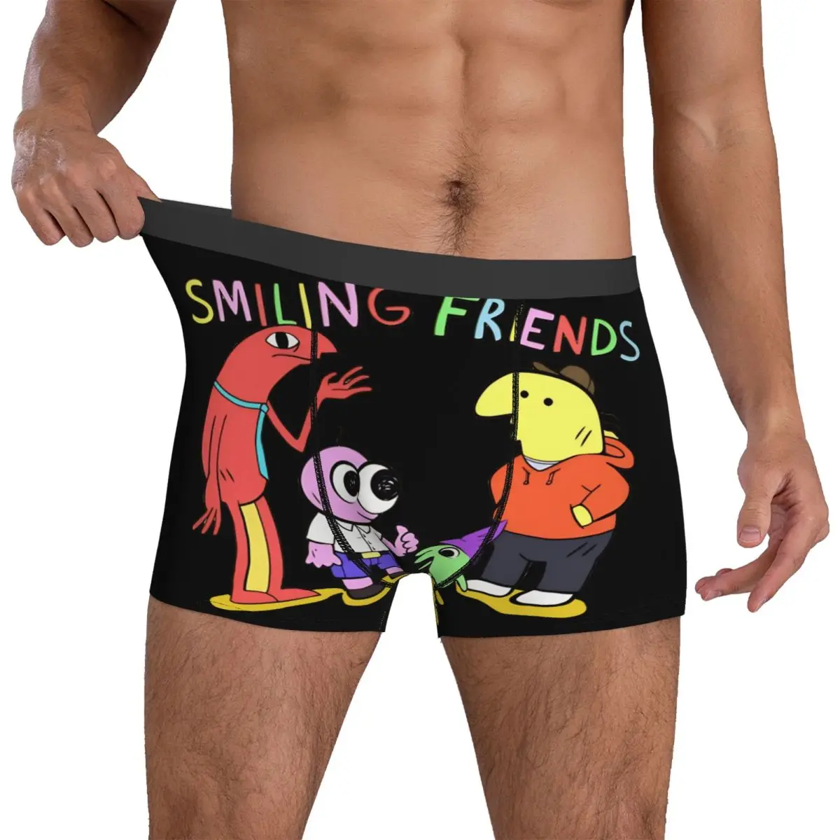 Smiling Friends Group Underwear Design Boxer Shorts Hot Sale Males Underpants Classic Boxer Brief Gift Idea