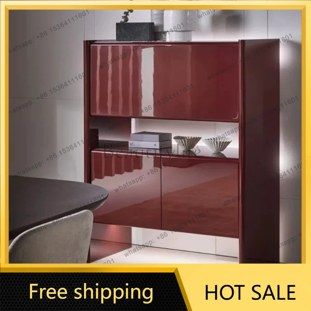 Factory Direct Italian Minimalist Paint Side Cabinet Modern Simple Piano Paint Living Room Storage Cabinet