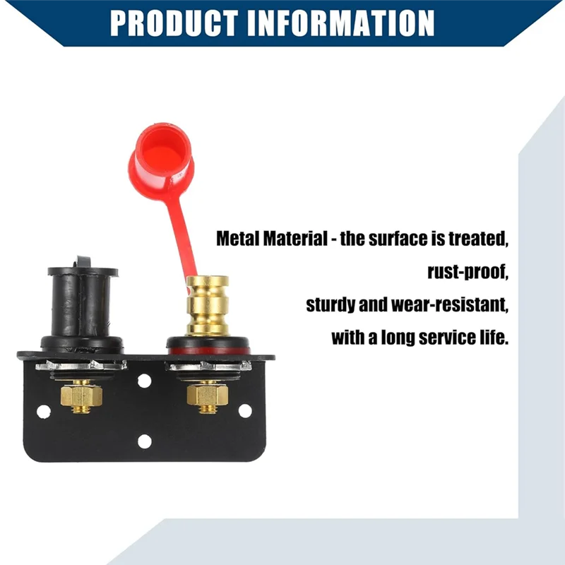 

Leading-Edge-250A 48V Battery Jumper Post Panel External Battery Jumper Blocks For ATV UTV RV Truck Battery Charging Post Kit Ea