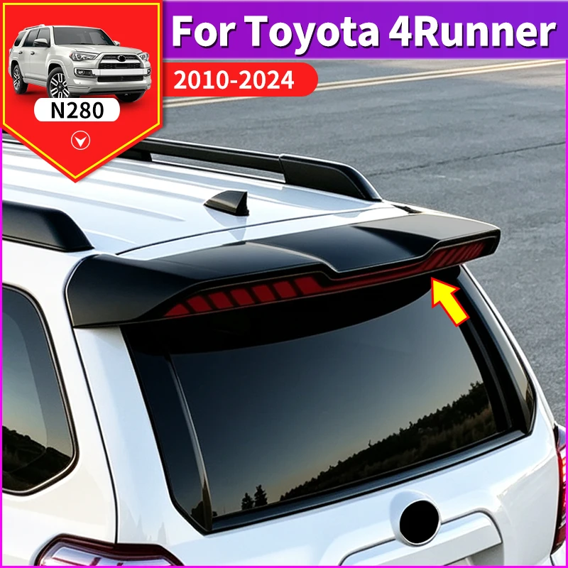 For Toyota 4Runner N280 2010-2024 Dragon Scale LED Roof Spoiler Dynamic Indicator Scanning Light Upgrade Accessories