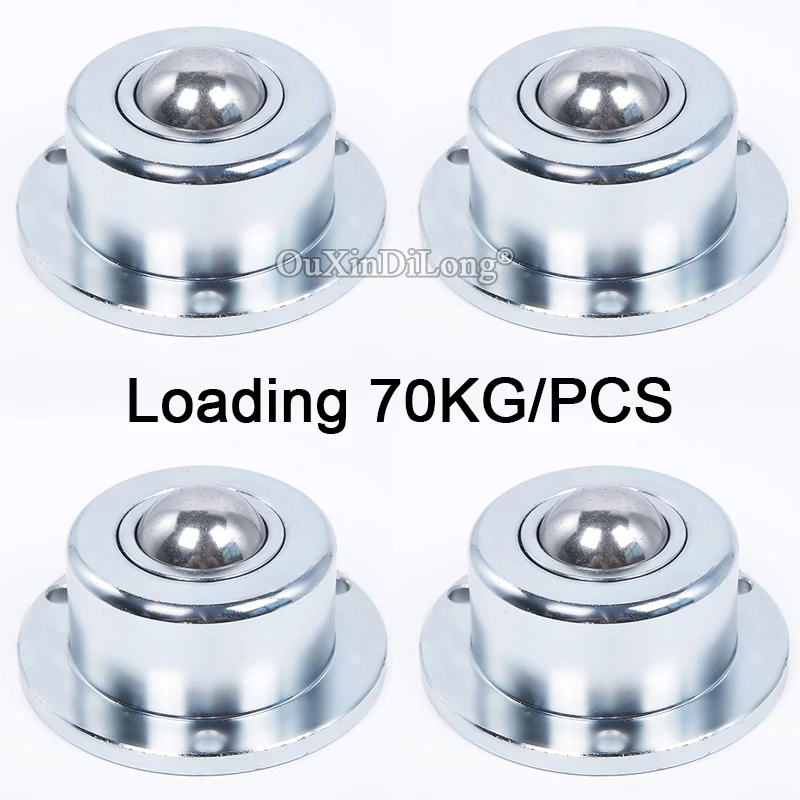 

4PCS Precision Conveying Universal Ball Casters Spring Damping Ball Bearing Bull Eye Wheel Transfer Omni Wheels Loading 70KG/PCS