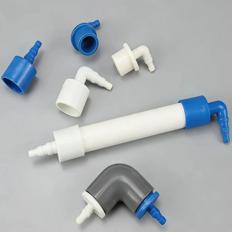 Seafood Pool Oxygen Booster Tower Adapter, Aquarium Aerator Pump Tube Connector for Soft/Hard Pipe, Plug-in